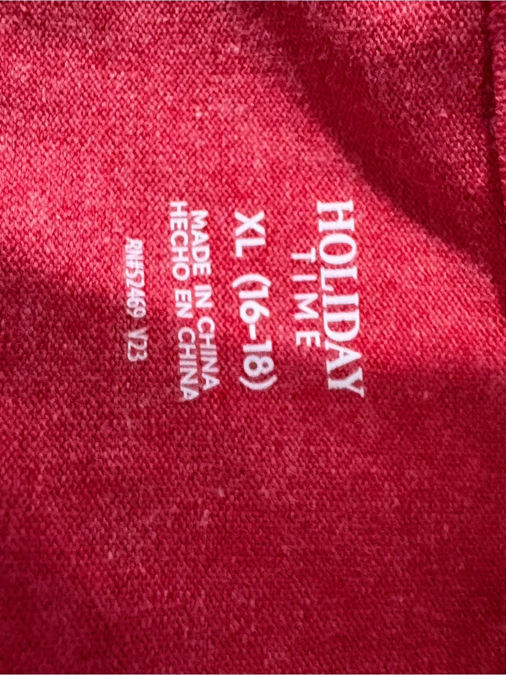Holiday Time Women's Merry Christmas T-Shirt XL (16-18) Red Plaid Trees